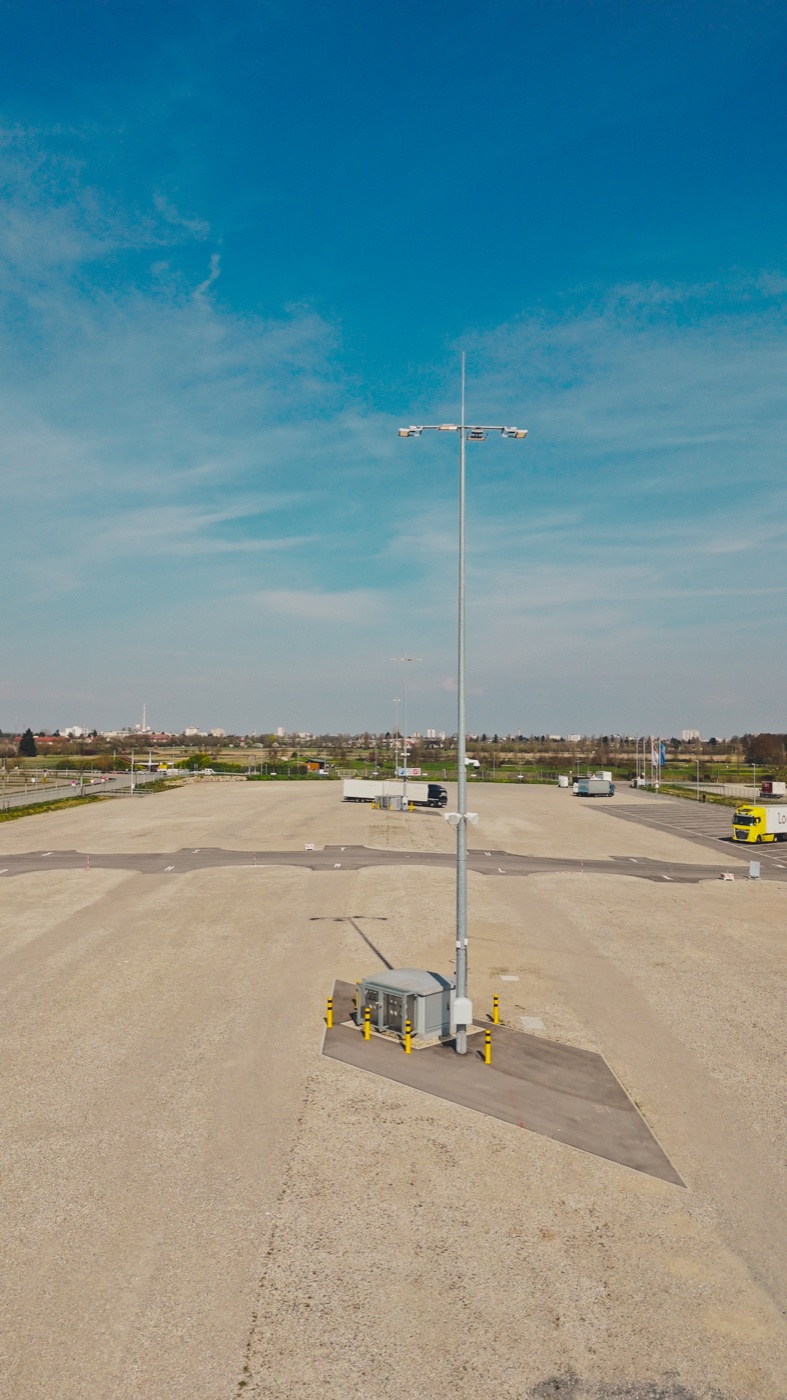 Front Row Festival site, empty gravel lot before construction